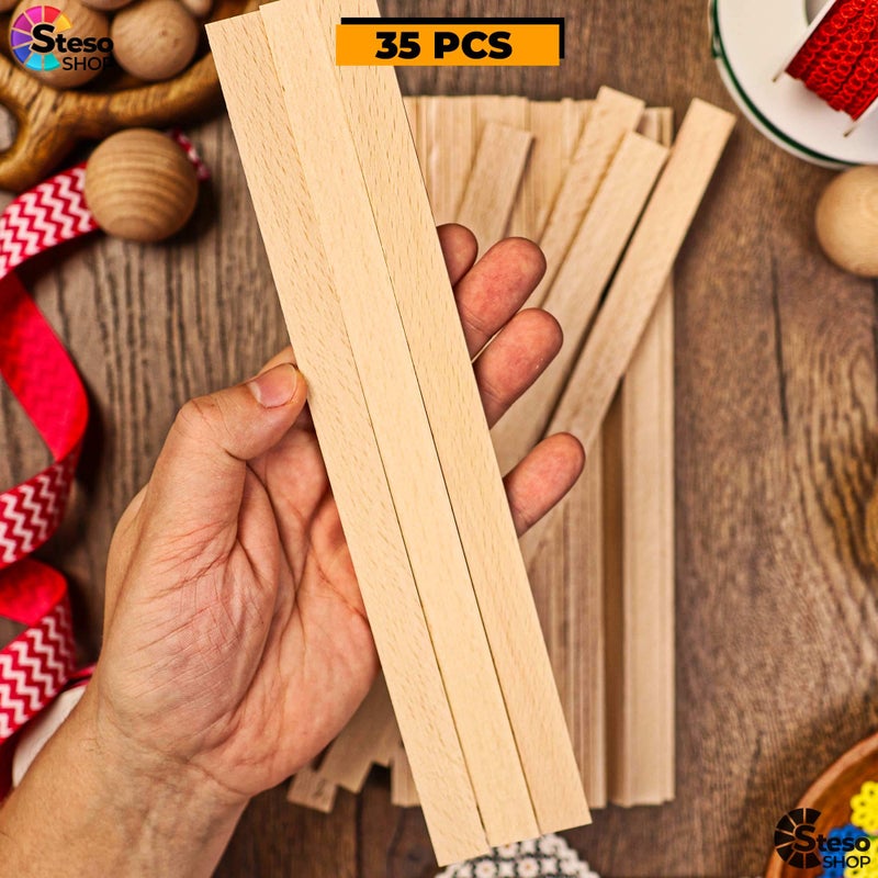 StesoSHOP Wooden Craft Sticks Premium Quality - Hardwood Paint Stir Sticks - Wood Paint Sticks for Crafts - Popsicle Craft Wood Strips - Worked Perfect and Greatâ€¦ - Image 2